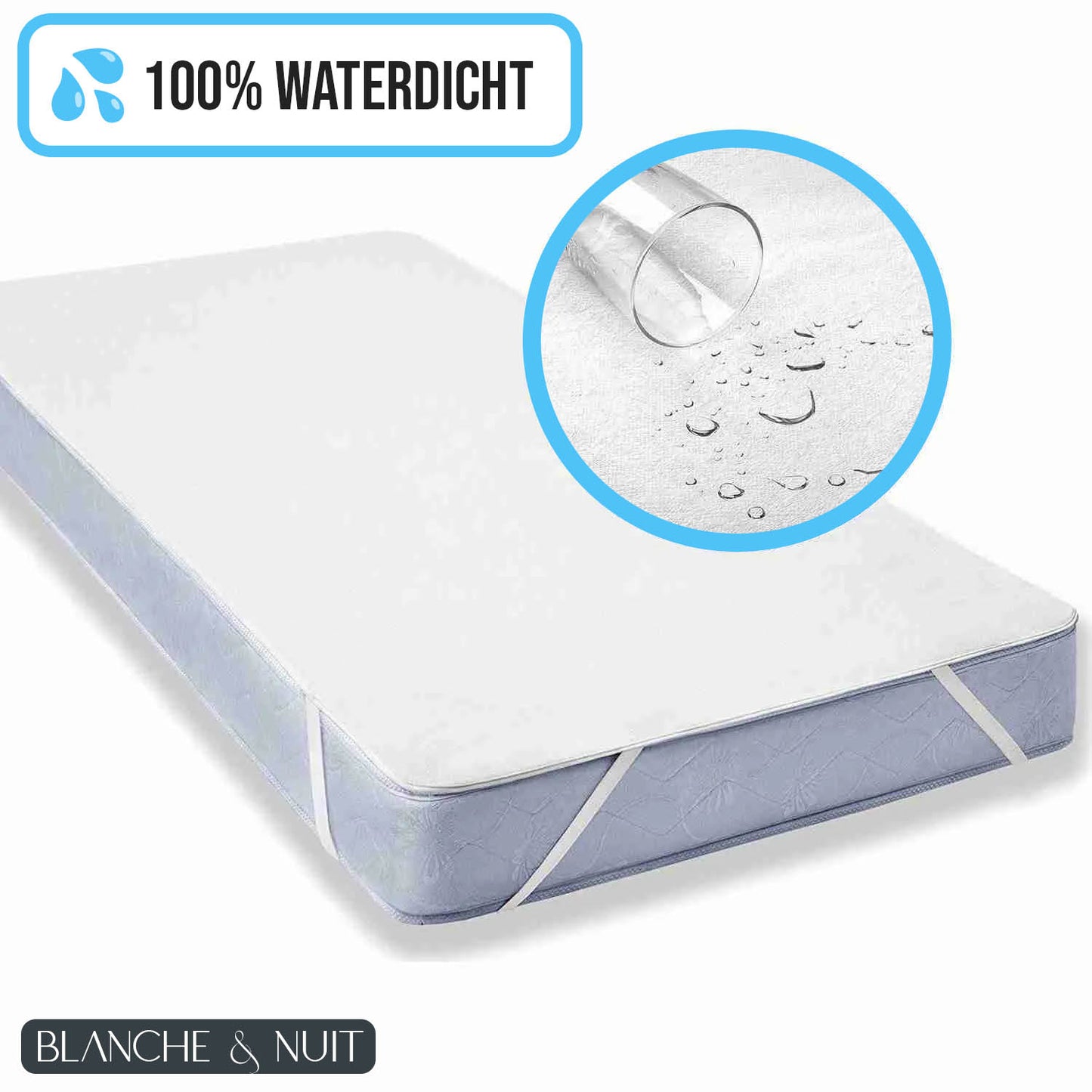 80x190 Waterdichte Matrasbeschermer – Bescherm Tegen Vlekken, Mijt & Allergenen | Blanche & Nuit