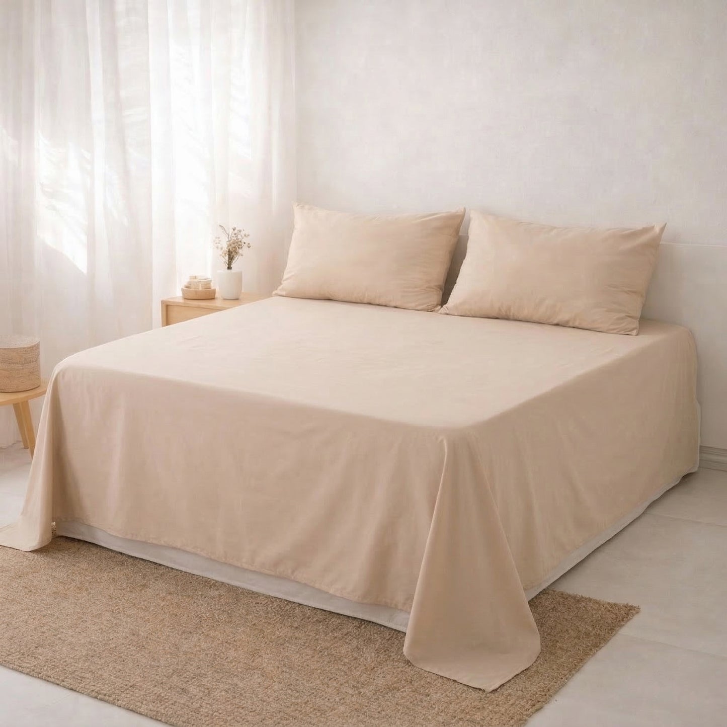 Katoenen Laken - Beige