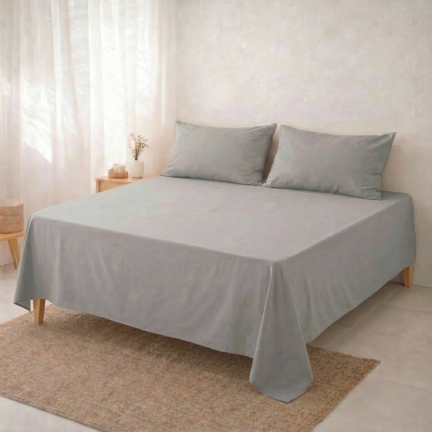 Drap en coton - Gris