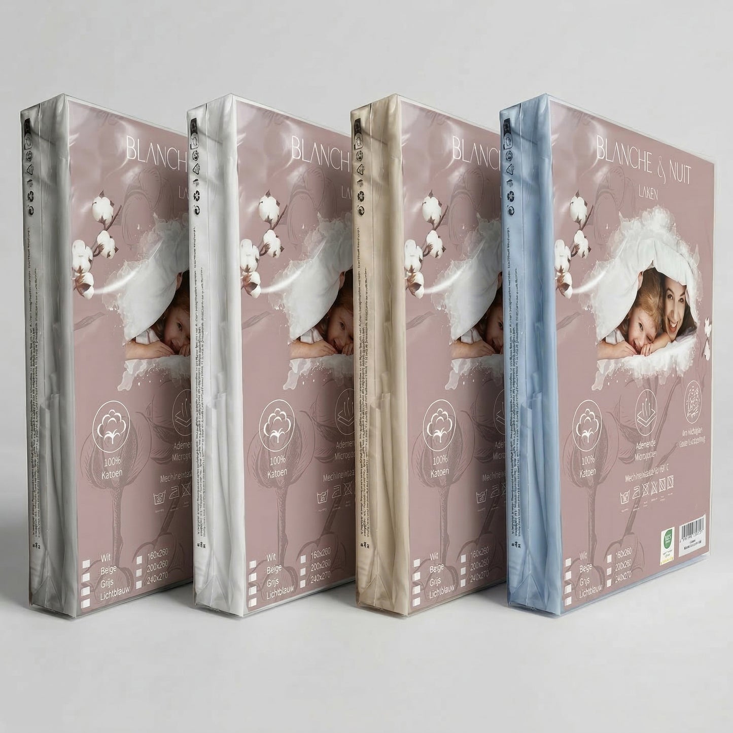 Drap de lit en coton - Blanc